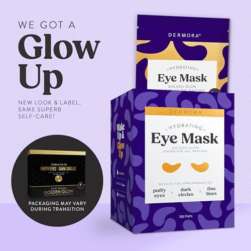 Golden Glow Under Eye Patches - 50 Pairs Hydrating Gel Masks