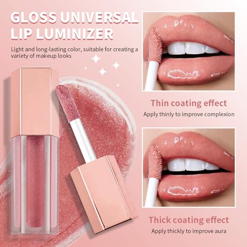 4-Piece Shimmer Lip Gloss Kit - High Shine, Hydrating Formula