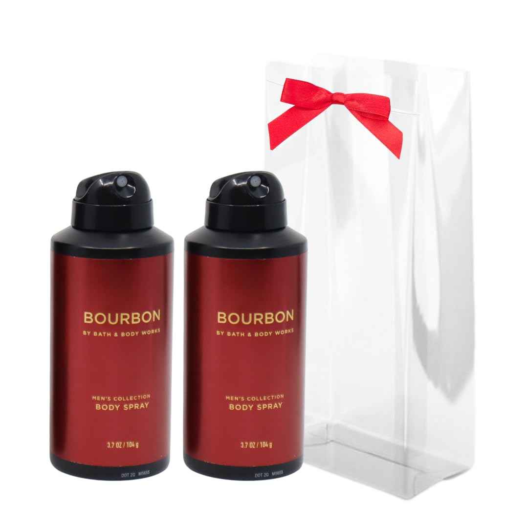 Bath & Body Works Bourbon Body Spray 3.7oz – Gift Pack for Holiday - Men’s Collection – Lot of 2
