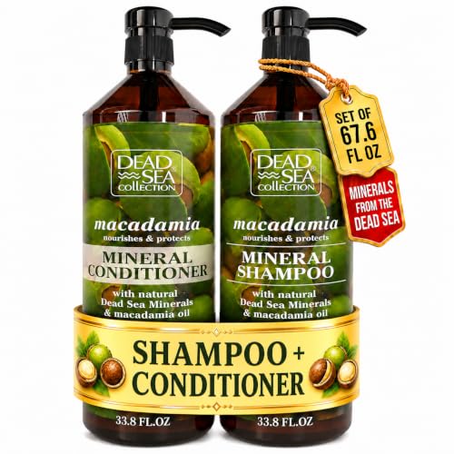 Dead Sea Collection Shampoo & Conditioner Set with Macadamia Oil - Hydrating & Nourishing for All Hair Types