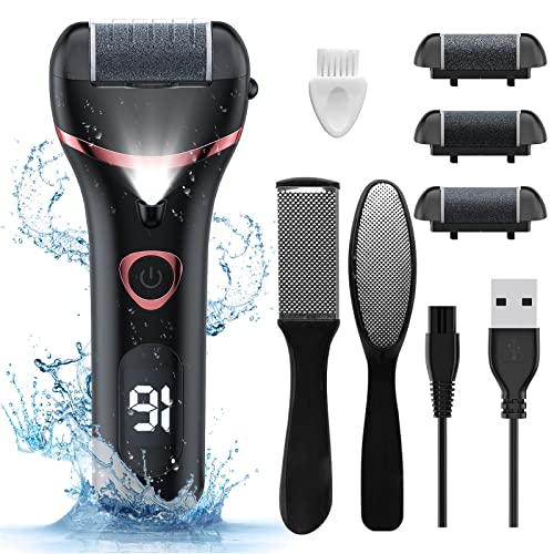 Electric Foot Callus Remover with 3 Rollers - Rechargeable