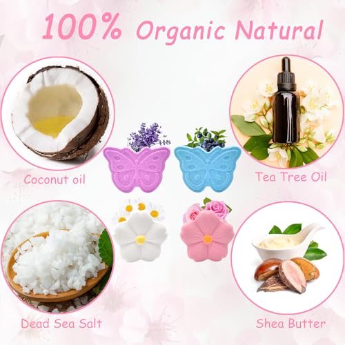 Lanwexy Organic Tea Tree Oil Foot Bath Bombs - 16 Pack Foot Soak Kit
