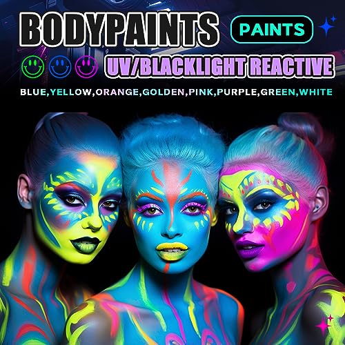 Go Ho Neon Purple UV Blacklight Face Paint 70ml