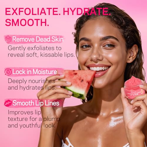 AMOADO Sugar Lip Scrub for Dark Lips – Exfoliating Smooth & Soft with