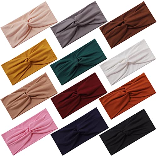Panleding 12-Pack Stretchy Headbands for Women, Yoga & Sports