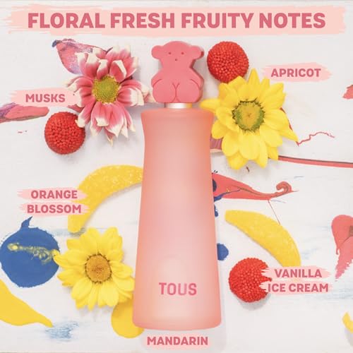 TOUS Kids Citrus Eau de Toilette for Girls, Fresh Floral & Fruity 3.4 Fl Oz