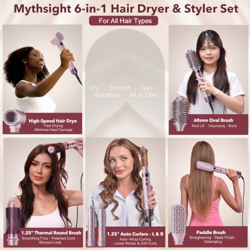 StyleVibe 6-in-1 Air Styler & Hair Dryer for All Hair Types