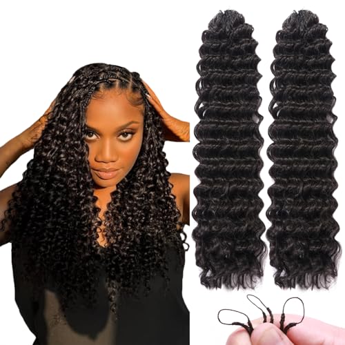 Curly Crochet Hair Extensions 18 Inch Deep Wave 100 Roots