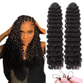 Curly Crochet Hair Extensions 18 Inch Deep Wave 100 Roots