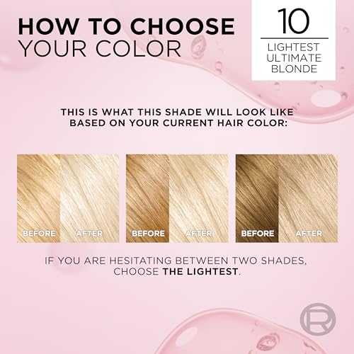 L'Oreal Paris Excellence Crème Hair Dye Kit 10 Lightest Blonde with Hyaluronic Acid