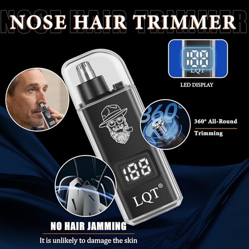 Hair Clippers for Men with LED Display, Beard Trimmer Set, 5-Piece Professional Grooming Kit Includes Hair Clipper, Beard Shaver, Nose Trimmer, Detail Trimmer & Foot Grinder for Home Use