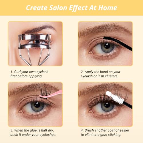 RITALASH Spider Lash Clusters Natural Wispy Eyelash Extensions 8-16mm DIY Fake Lashes
