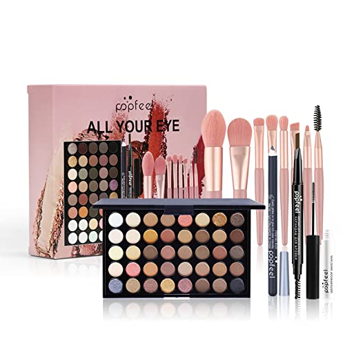 Pure Vie All-in-One Makeup Kit – Full Face Starter Set with Eyeshadow, Lipstick & More