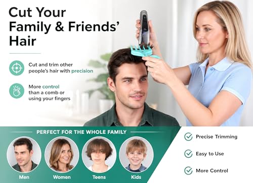 Grip and Trim DIY Home Haircut Kit for Men & Women – Easy, Precise Trimming