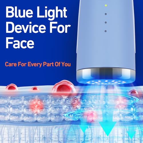 Blue Light Therapy Device for Acne Spot Treatment - LED Acne Blue Light Therapy Wand for Face