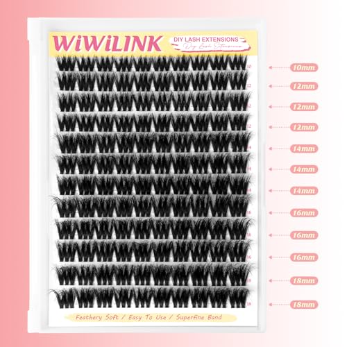 WiWiLINK Volume Bomb Fluffy Lash Clusters - 10-18mm 0.3mm