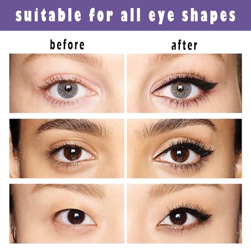 Dual-End Wing Stamp Eyeliner Pen Set, 4 Count Waterproof
