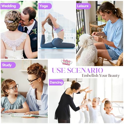 300 Pcs Hair Pins & Elastic Bands Hair Styling Kit with Storage Box