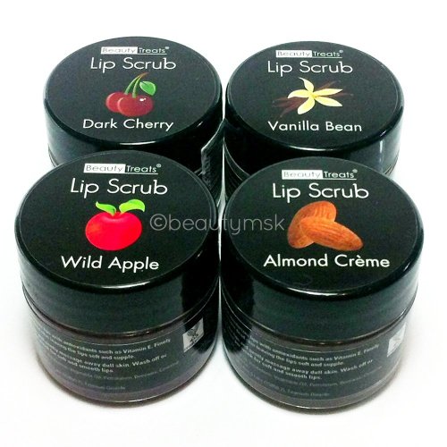 Lip Scrub Set 4 Pack with Vitamin E & Antioxidants