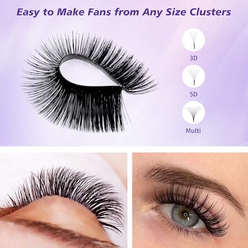 Lash Clusters Kit 8-16mm D Curl - 320pcs Wispy Eyelash Extensions