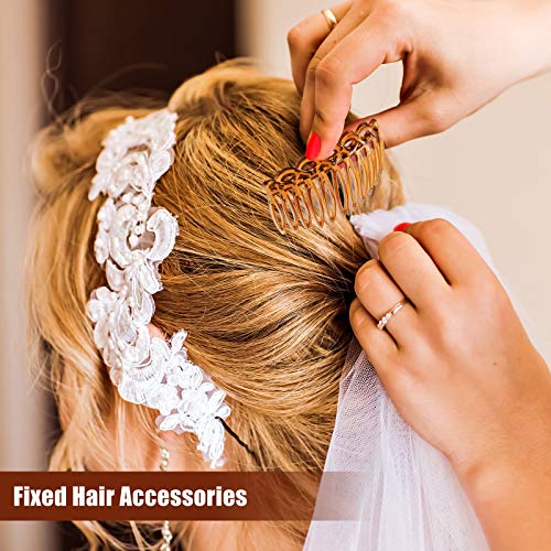 24-Piece French Hair Side Combs Set - 3 Sizes, 4 Colors