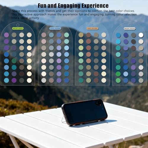 12 Season Color Analysis Cards Set with Carrying Chain