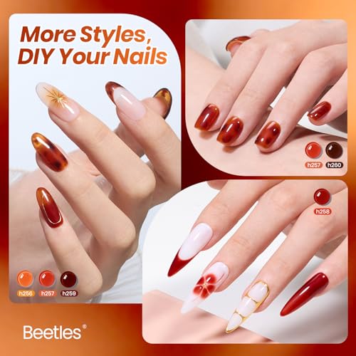 Beetles Jelly Gel Polish Set - 6 Tortoise Fall Colors