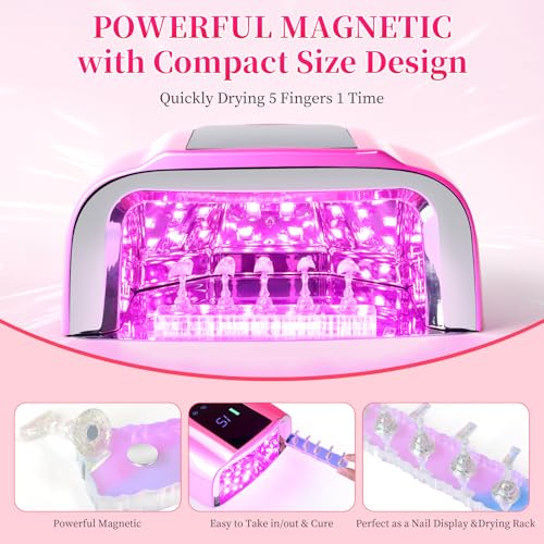 ANGNYA Magnetic Nail Stand Set – Aurora Display Holder for Press On Nails