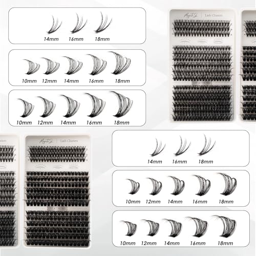 Lash Clusters Kit 564pcs DIY Extensions with Bond & Seal