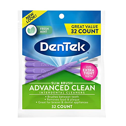 DenTek Slim Brush Interdental Cleansers, Extra Tight, Mouthwash Blast 32 ea