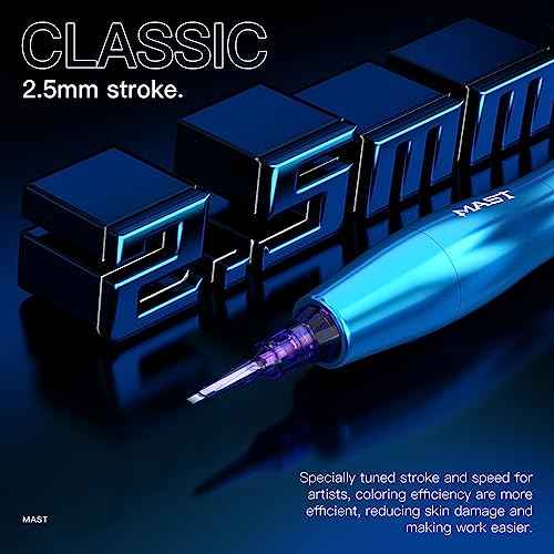 Mast P20 Wireless Tattoo Pen Machine Rotary Tattoo Gun Lightweight Digital Display Slim Frame for Women Aritst (1 battery- pink)