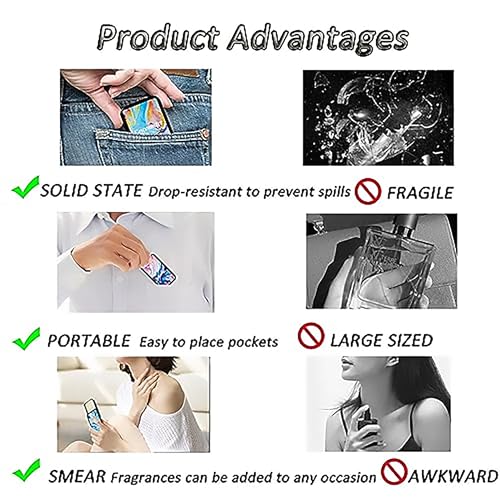 Grospe Solid Balm Set 4-Pack Natural Fragrance Travel Perfumes for Women