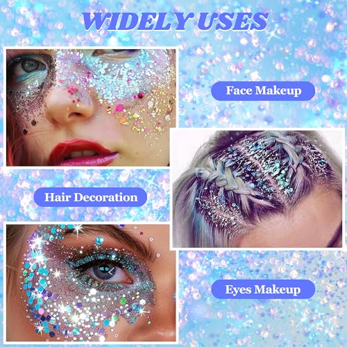 Remione Body Glitter & Rhinestone Stickers - 430 Gems & 50ml Gel