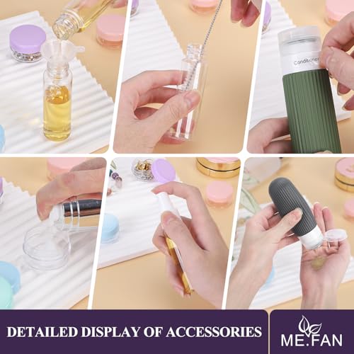 ME.FAN 18 Pack TSA Approved Silicone Travel Bottles Set - Grey