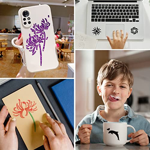 Temporary Tattoo Stencils 24 Sheets - 460+ Patterns with Pen