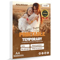 Printable Temporary Tattoo Paper for Inkjet Printers, 5 Sheets A4 Waterproof
