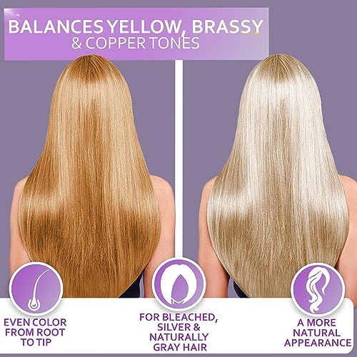 Purple Hair Mask for Blonde & Brassy Hair - Deep Conditioner Toner