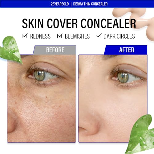 [23YEARSOLD Derma] Thin Concealer #0.5P (Pink Beige) ? Sensitive-Skin Friendly, Lightweight & Long-Lasting with Redness-Soothing SWEETONE Formula for a Natural Finish, Easy-to-Carry 0.17 fl oz
