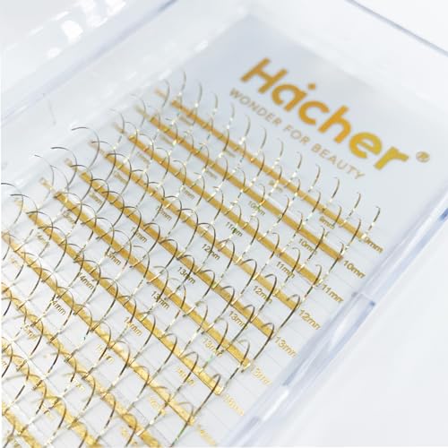 Holographic Lash Tinsel, Colored Lash Extensions CC Curl 9-18mm Mixed Lash Trays (Gold, Spike)