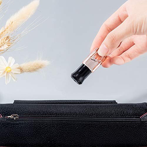BENECREAT 14 Packs 3ml Multi-color Travel Essential Oil Roller Bottle Mini Glass Cosmetic Vials with Opener, Dropper and Funnel for Essential Oils Perfumes Aromatherapy