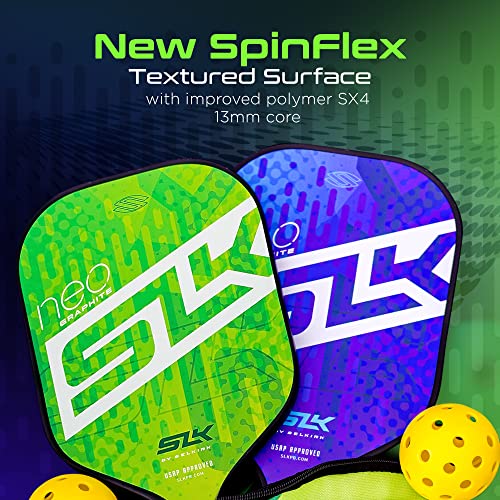 2024 SLK by Selkirk Pickleball Paddles | Featuring a Multilayer Fiberglass and Graphite Pickleball Paddle Face | SX3 Honeycomb Core | Pickleball Rackets Designed in The USA for Traction and Stability