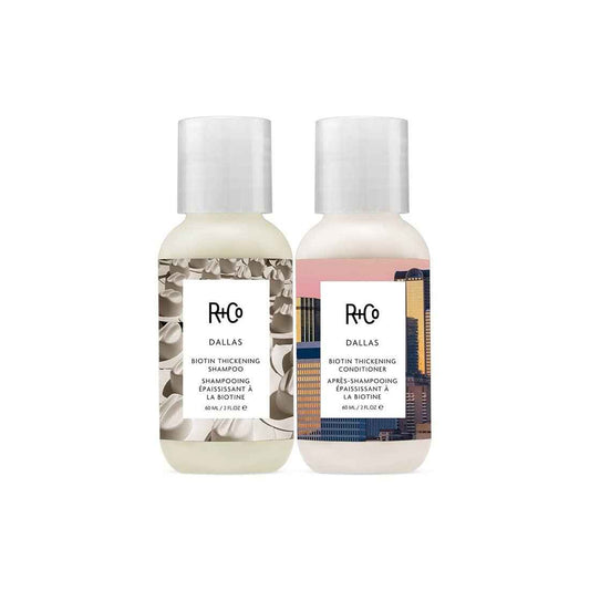 R+Co Dallas Biotin Thickening Shampoo, 1.7 Fl Oz with R+Co Dallas Biotin Thickening Conditioner, 2 Fl Oz