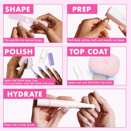 Olive & June Gel Polish Starter Kit with LED Lamp & Manicure Tools