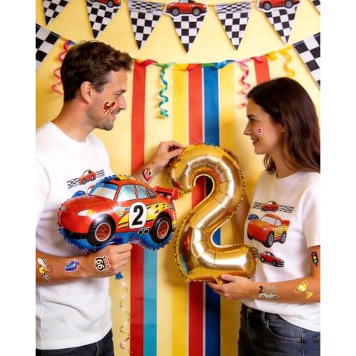 216 Pcs Two Fast Temporary Tattoos for Race Car Theme Party Decorations - 2 Fast 2 Curious Style Party Tattoos Stickers, Racing Enthusiast Temporary Tattoos for Theme Birthdays