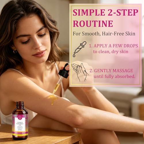 MASAIGGE Pink Cyperus Rotundus Oil Hair Removal & Inhibitor 2pcs for Face & Body