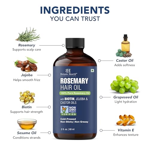 Botanic Hearth Rosemary Oil for Hair Growth with Biotin & Jojoba