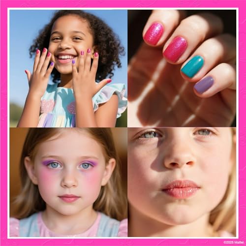 Barbie Train Case Beauty Set with Washable Makeup, Ages 3+