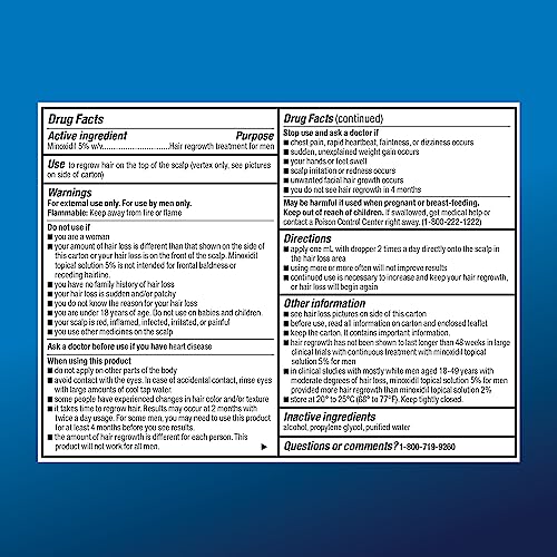 Minoxidil 5% Hair Regrowth Treatment for Men, 12 fl oz