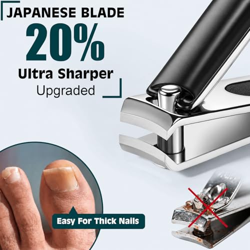 Professional Nail Clippers Set for Thick Fingernails & Toenails