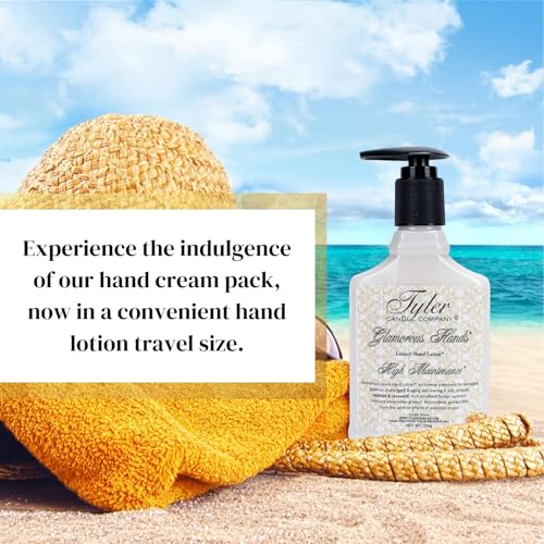Worldwide Nutrition Bundle: Tyler High Maintenance Hand Lotion - Scented and Small Hand Cream For Dry Hands - 8 Oz Travel Size Luxury Hand Moisturizer and Multi-Purpose Key Chain